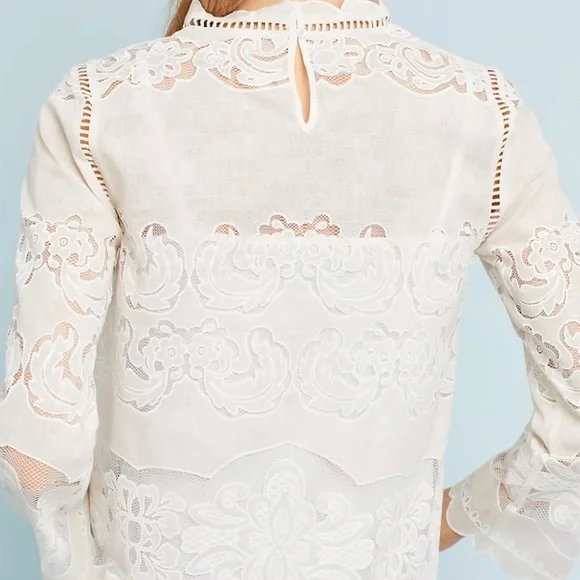 Alice Lace Blouse James Coviello Anthropologie - Picture 3 of 9